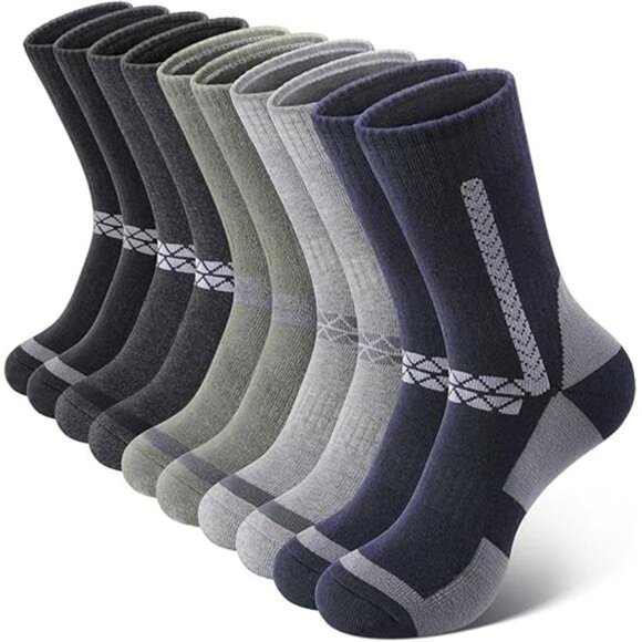 Wool Socks for Men 5 Pairs 10 to 13Thermal Warm Hiking Super Thick Crew - Picture 7 of 7
